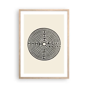 Póster en marco roble claro - Orden misterioso - 50x70 cm