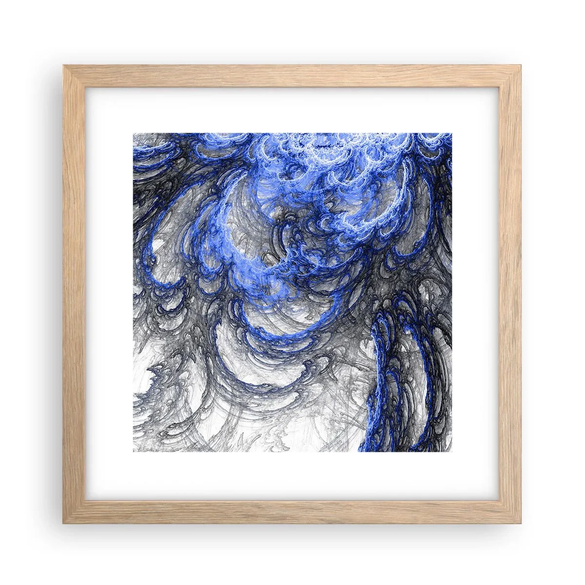 Póster en marco roble claro - El nacimiento de una ola - 30x30 cm