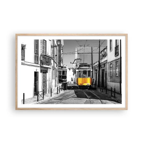 Póster en marco roble claro - Espíritu de Lisboa - 91x61 cm