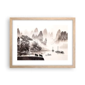 Póster en marco roble claro - La exótica vida cotidiana de Oriente - 40x30 cm