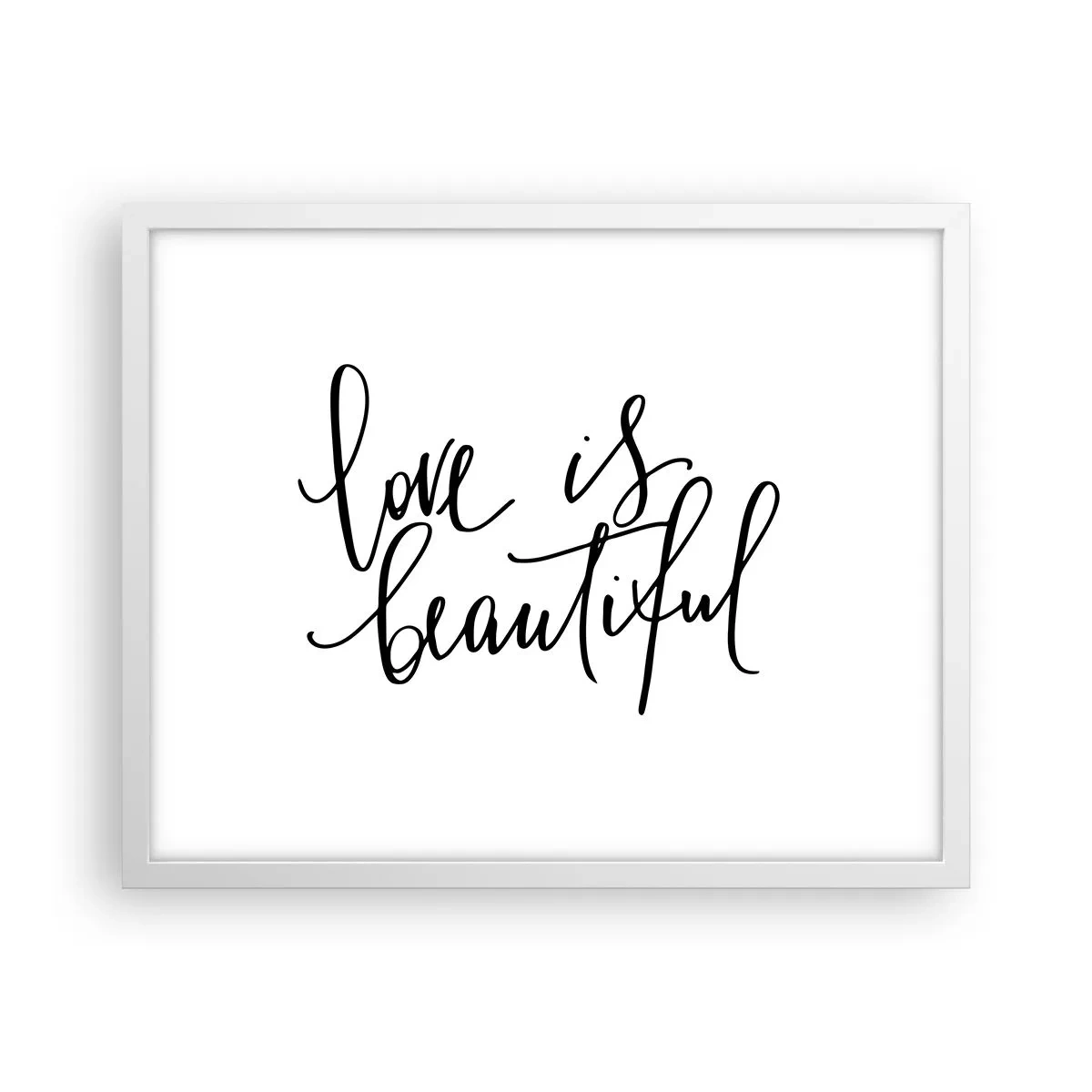 Póster en marco blanco - Leer y repetir - 50x40 cm