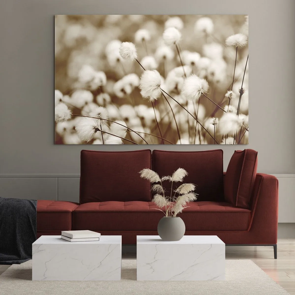 Cuadro sobre vidrio - Impresiones sobre Vidrio - Un mullido colchón - 70x50 cm