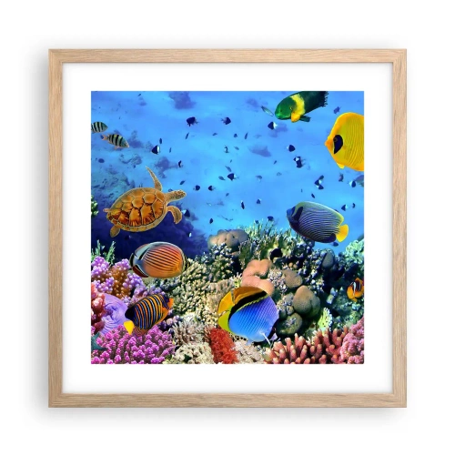 Póster en marco roble claro - Y qué sabemos de la vida... - 40x40 cm