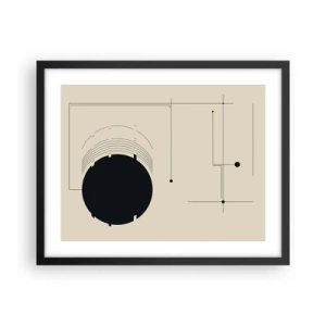 Póster en marco negro - Composición elástica y dinámica - 50x40 cm