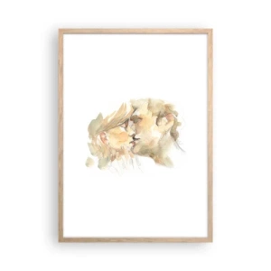 Póster en marco roble claro - ¿La media naranja encontrada? - 50x70 cm