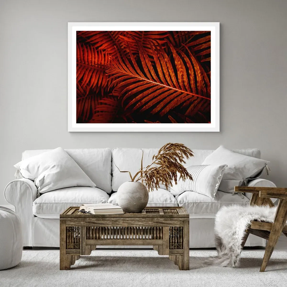 Póster en marco blanco - Las brasas de la vida - 50x40 cm