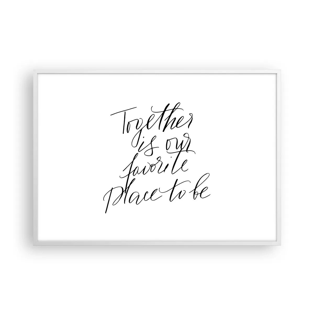 Póster en marco blanco - ¿Tú también lo sientes? - 100x70 cm