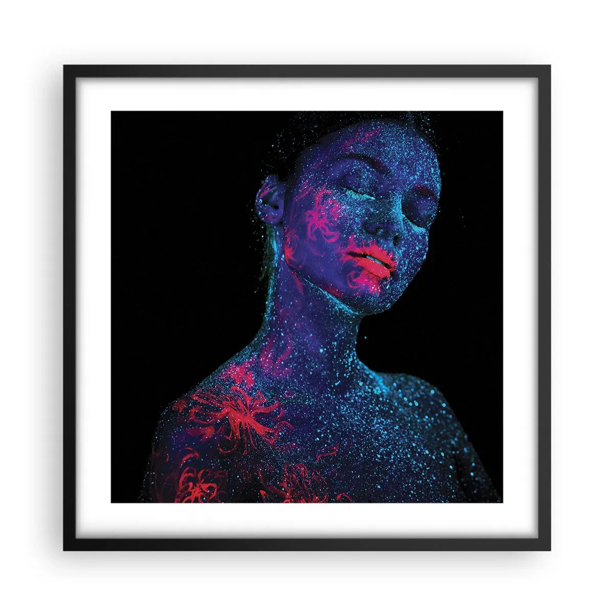 Póster en marco negro - En polvo de estrellas - 50x50 cm