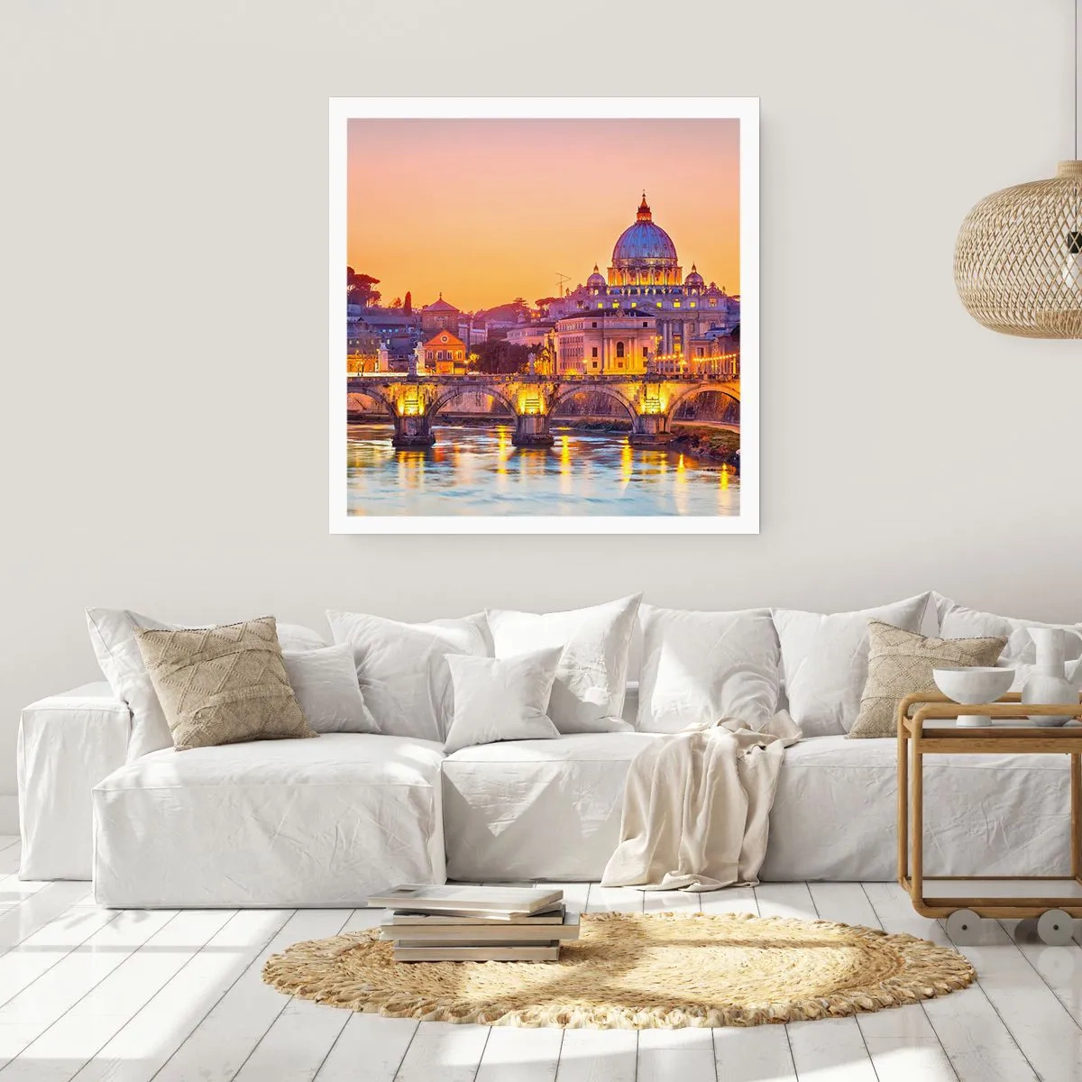 Póster - Crepúsculo sobre la Ciudad Eterna - 30x30 cm
