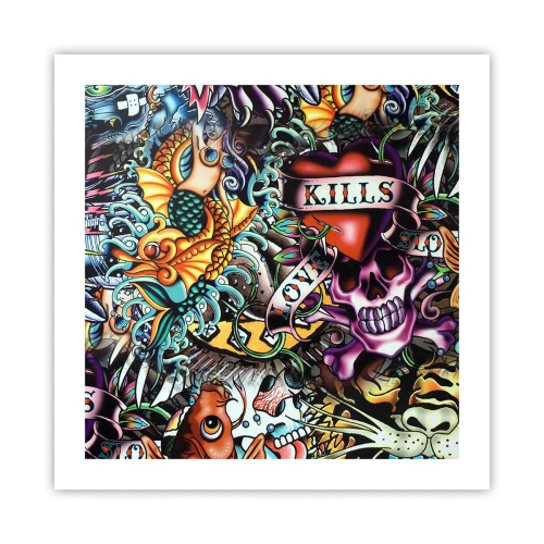 Póster - El sueño de un tatuador - 50x50 cm