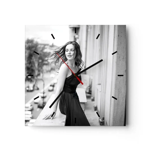 Reloj de pared - Reloj de vidrio - Ciertamente, parisina - 40x40 cm