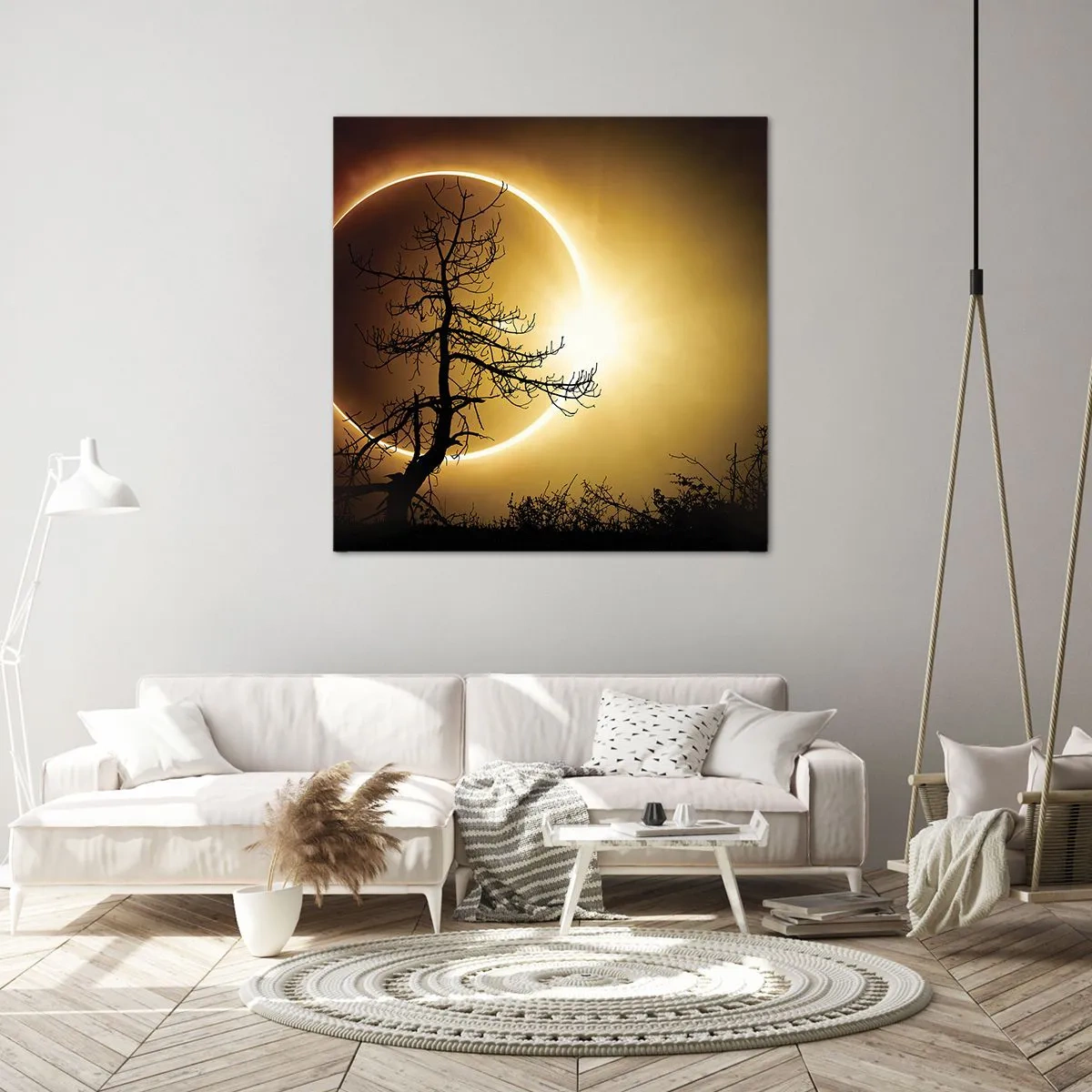 Cuadro sobre lienzo - Impresión de Imagen - Eclipse total - 60x60 cm