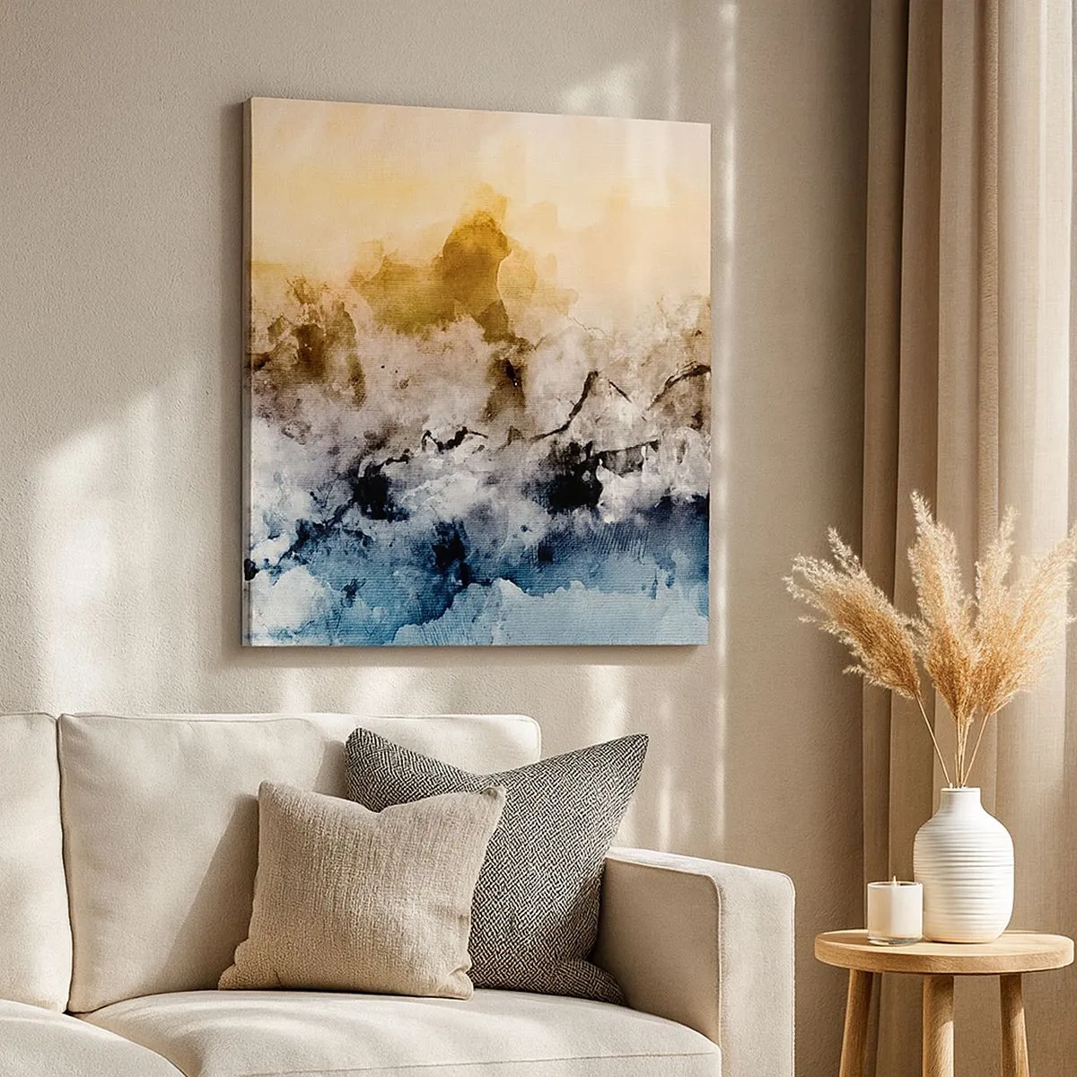 Cuadro sobre lienzo - Impresión de Imagen - Hundido en una nube de niebla - 30x30 cm