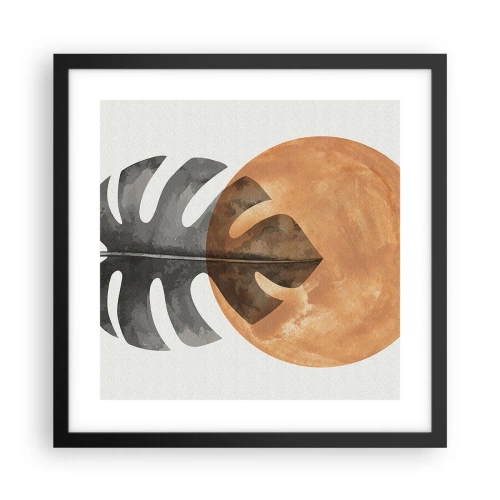 Póster en marco negro - Siempre el sol - 40x40 cm