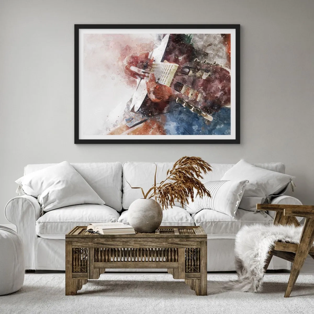 Póster en marco negro - ¿Y qué opinas? - 40x30 cm