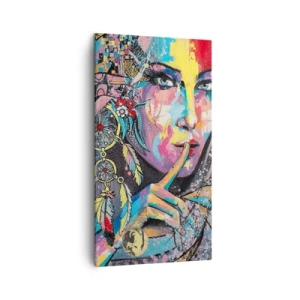 Cuadro sobre lienzo - Impresión de Imagen - Silencio hasta que entiendas - 45x80 cm