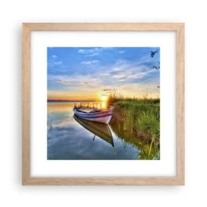 Póster en marco roble claro - Sueños cumplidos - 30x30 cm