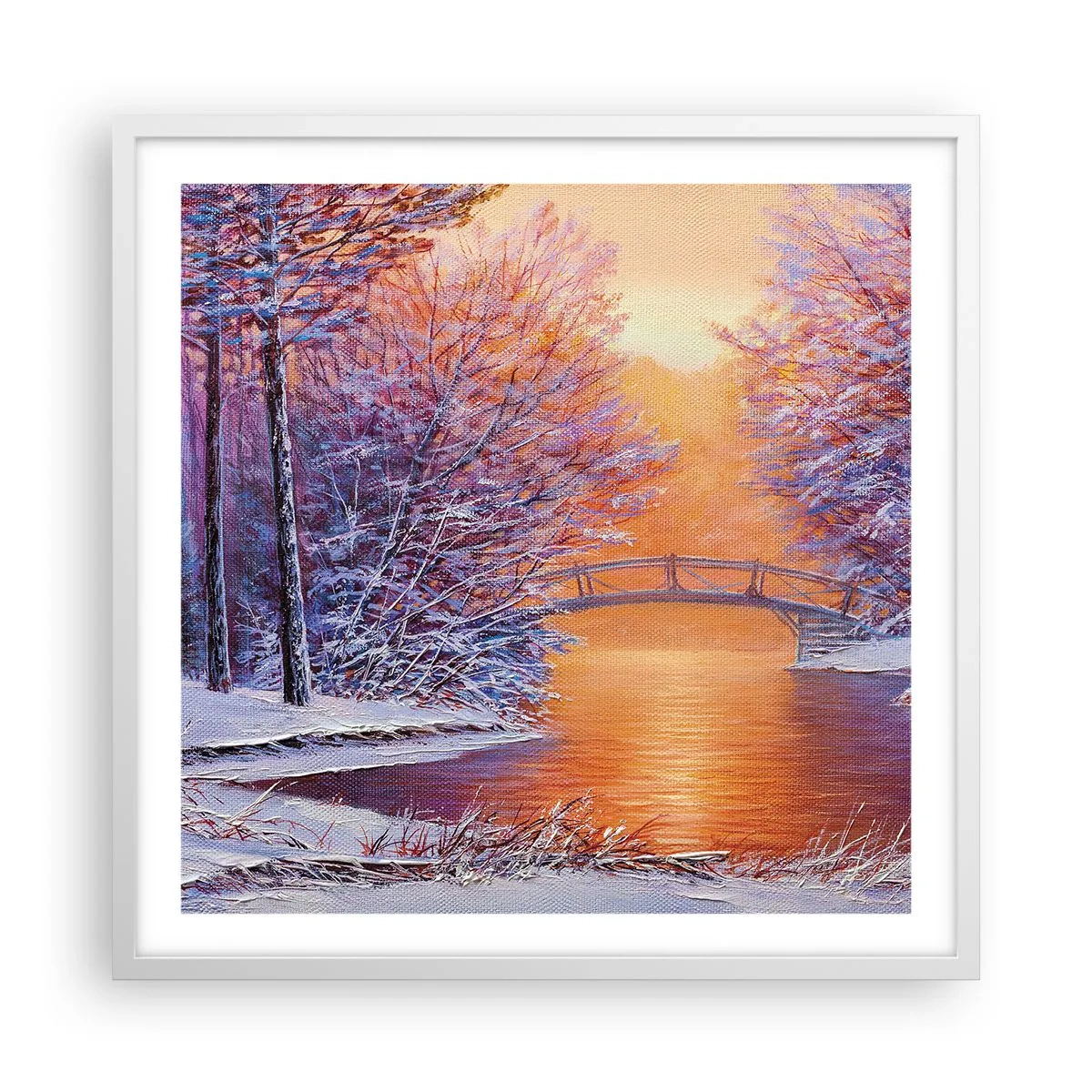 Póster en marco blanco - Reunámonos aquí - 60x60 cm