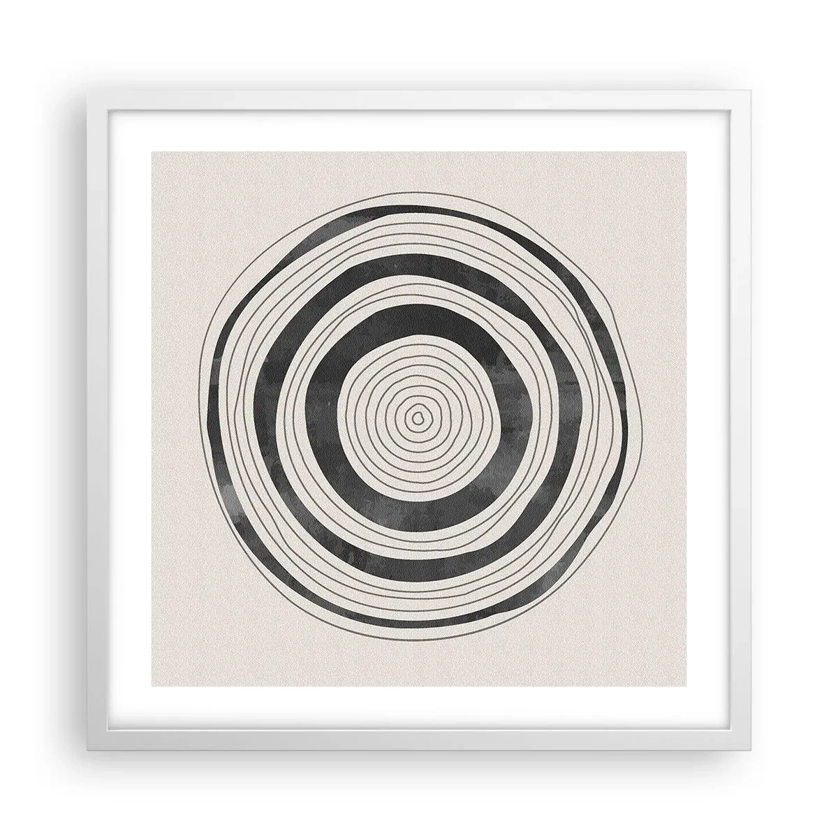 Póster en marco blanco - Lo importante es lo que hay entre medias - 50x50 cm