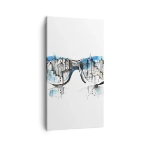 Cuadro sobre lienzo - Impresión de Imagen - La elegancia de la gran ciudad - 45x80 cm