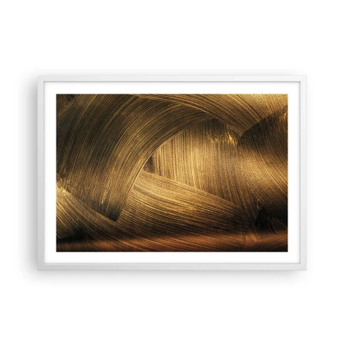 Póster en marco blanco - En un laberinto de oro - 70x50 cm