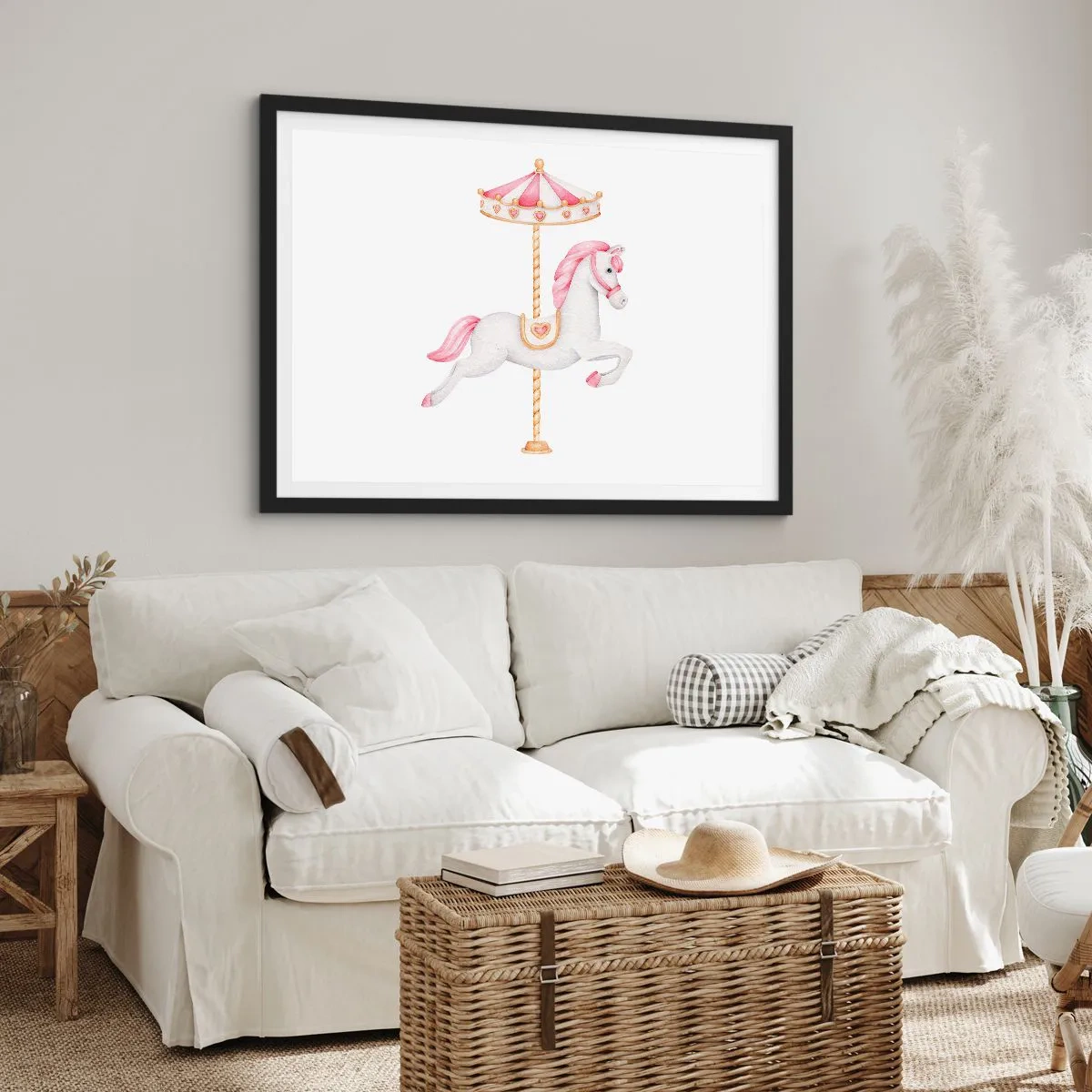 Póster en marco negro - Partió al galope - 40x30 cm