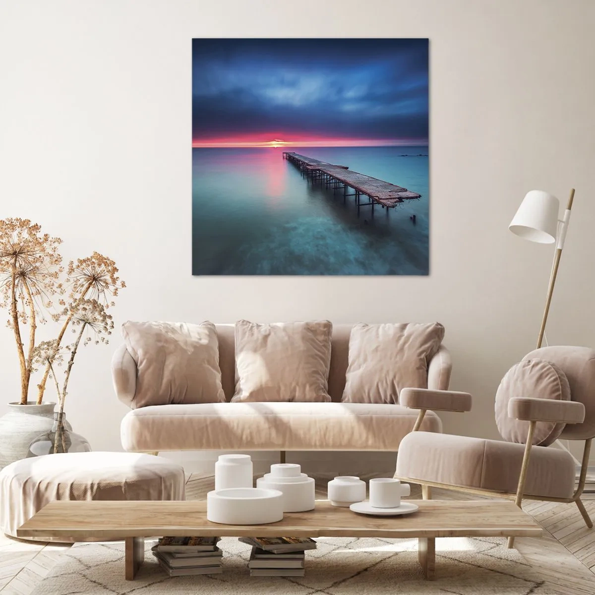 Cuadro sobre lienzo - Impresión de Imagen - Entre el cielo y el agua - 60x60 cm