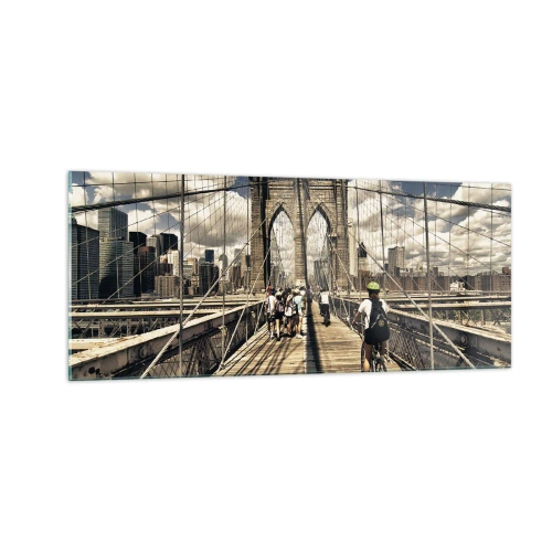 Cuadro sobre vidrio - Impresiones sobre Vidrio - En el corazón de la ciudad - 100x40 cm