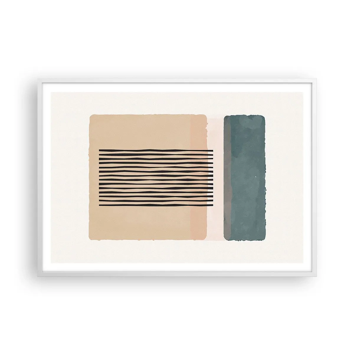 Póster en marco blanco - Todo en orden - 100x70 cm