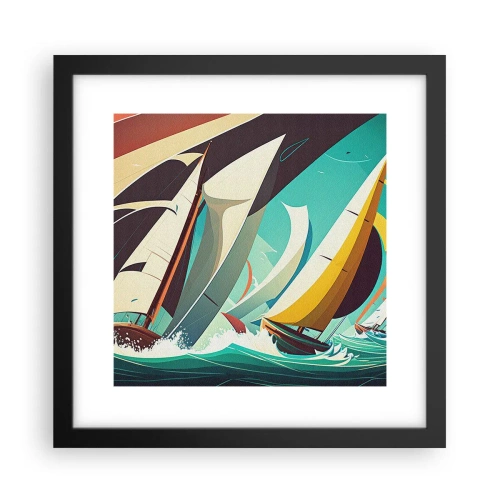 Póster en marco negro - Afrontar los elementos - 30x30 cm