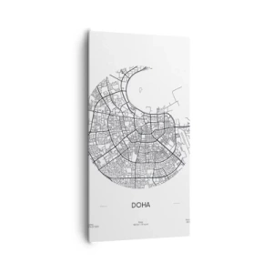 Cuadro sobre lienzo - Impresión de Imagen - Anatomía de Doha - 65x120 cm