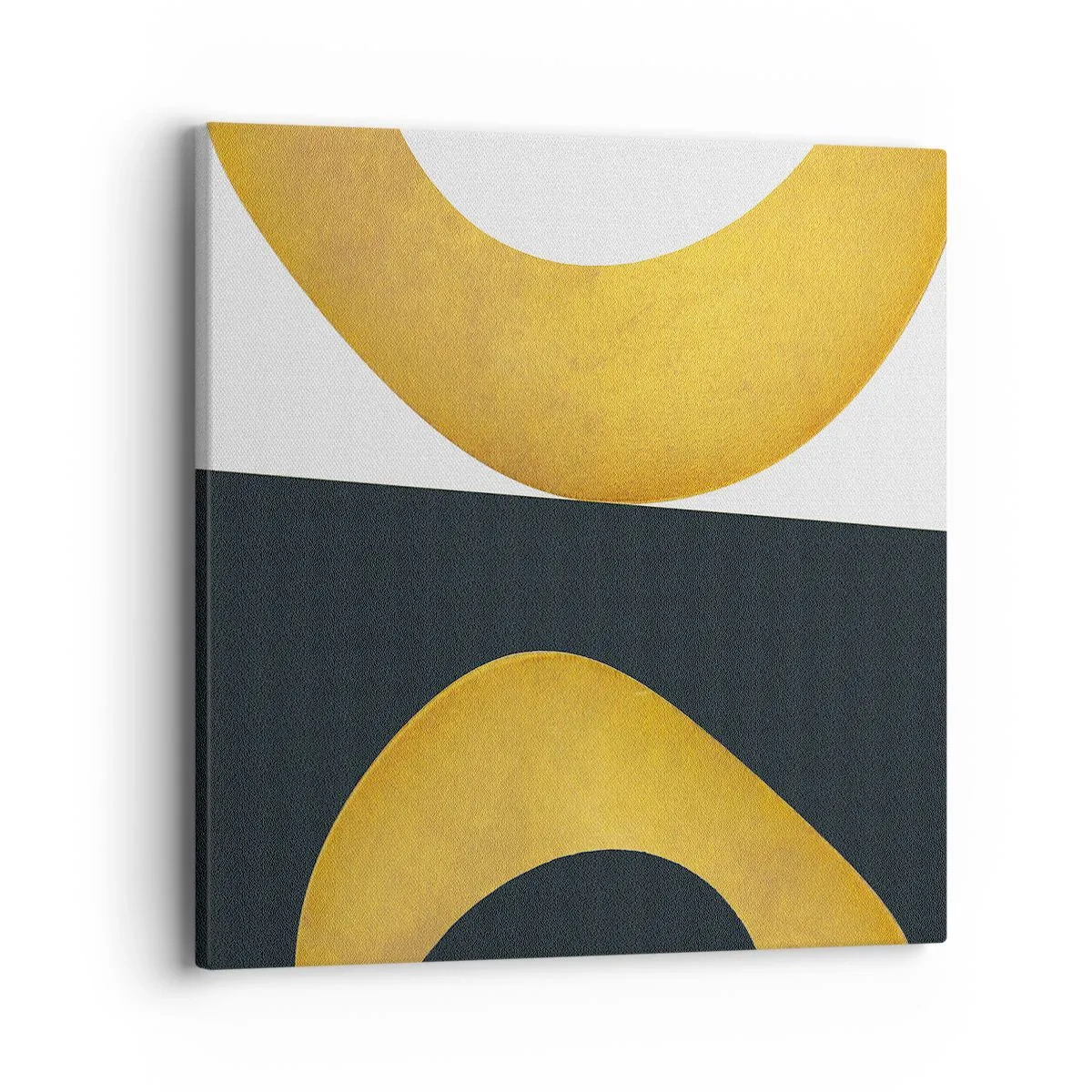 Cuadro sobre lienzo - Impresión de Imagen - Blanco, negro, dorado - 40x40 cm