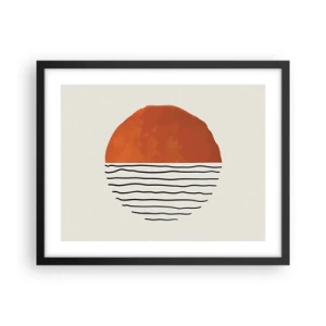 Póster en marco negro - En un ambiente japonés - 50x40 cm