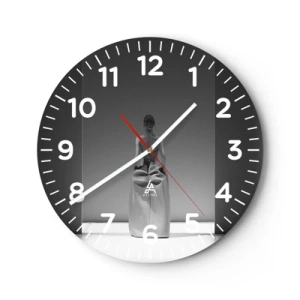 Reloj de pared - Reloj de vidrio - Sencillez refinada - 30x30 cm