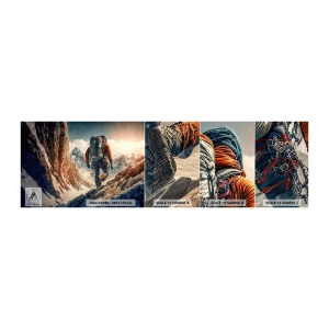Muestra de fotomural autoadhesivo Deluxe Sticker - Guerrero solitario - Alpes, Escalada, Montañas - 100x30 cm