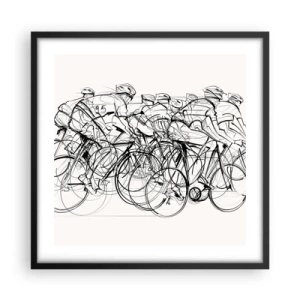 Póster en marco negro - Juntos como un equipo - 50x50 cm