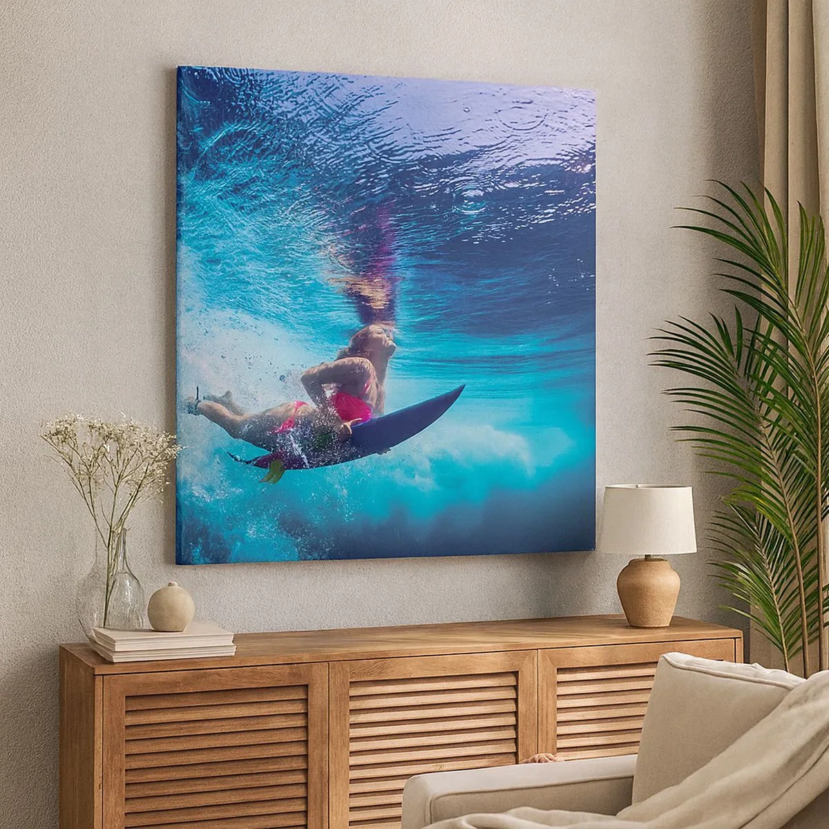 Cuadro sobre lienzo - Impresión de Imagen - La profundidad de la alegría - 30x30 cm