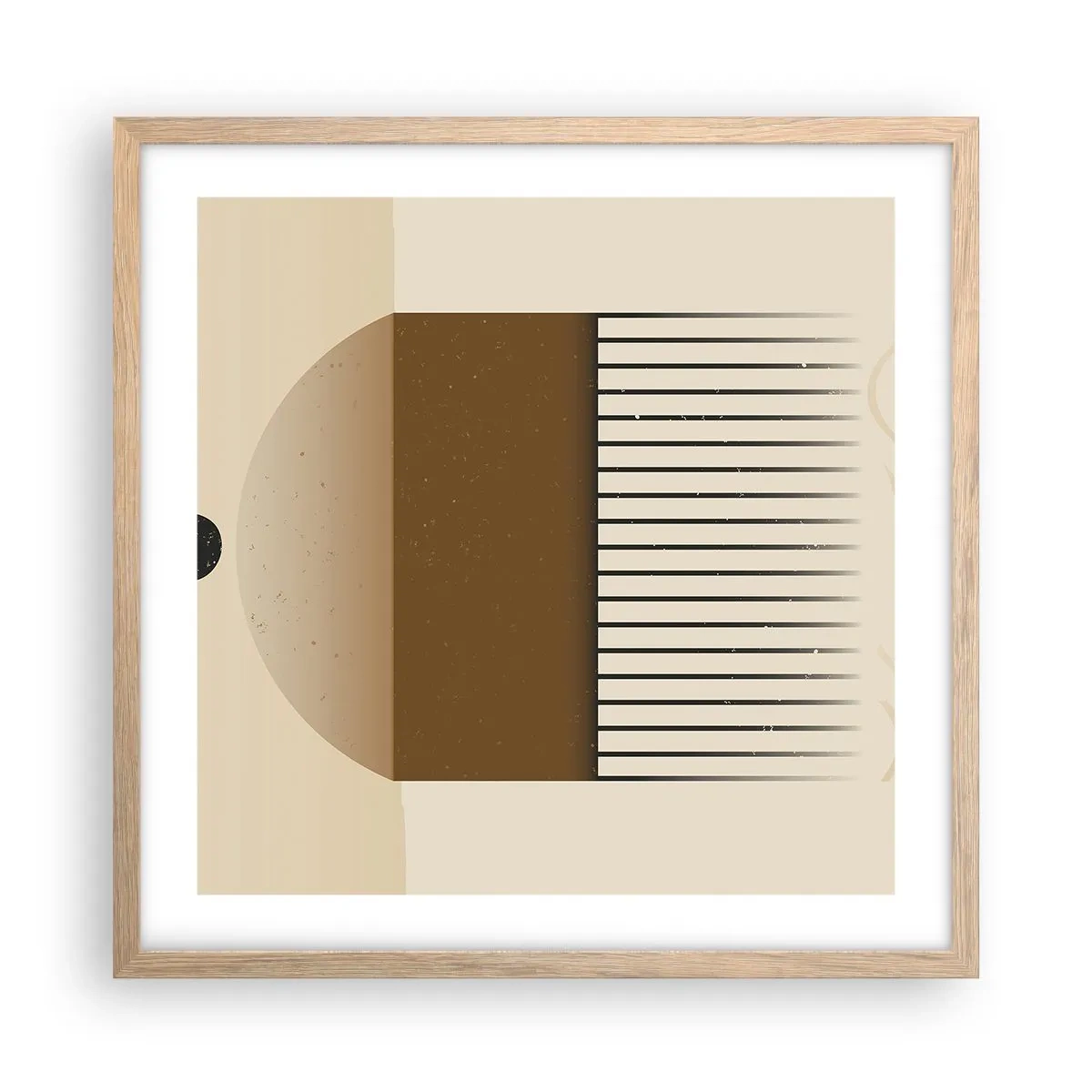 Póster en marco roble claro - Varios estados - 50x50 cm