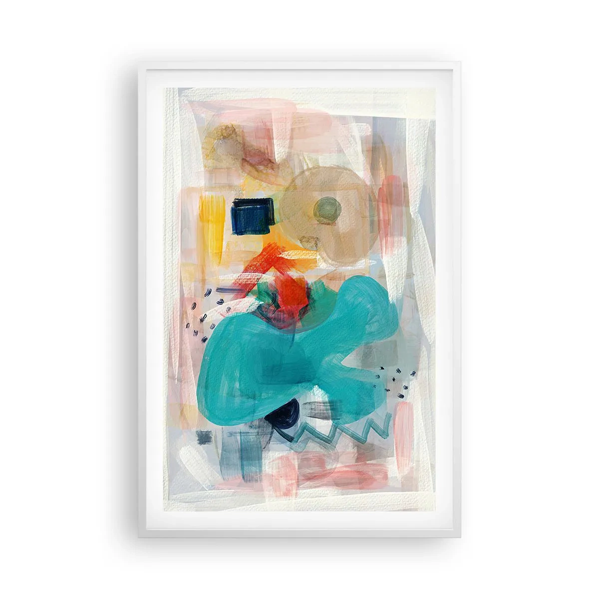 Póster en marco blanco - Un juego de colores - 61x91 cm