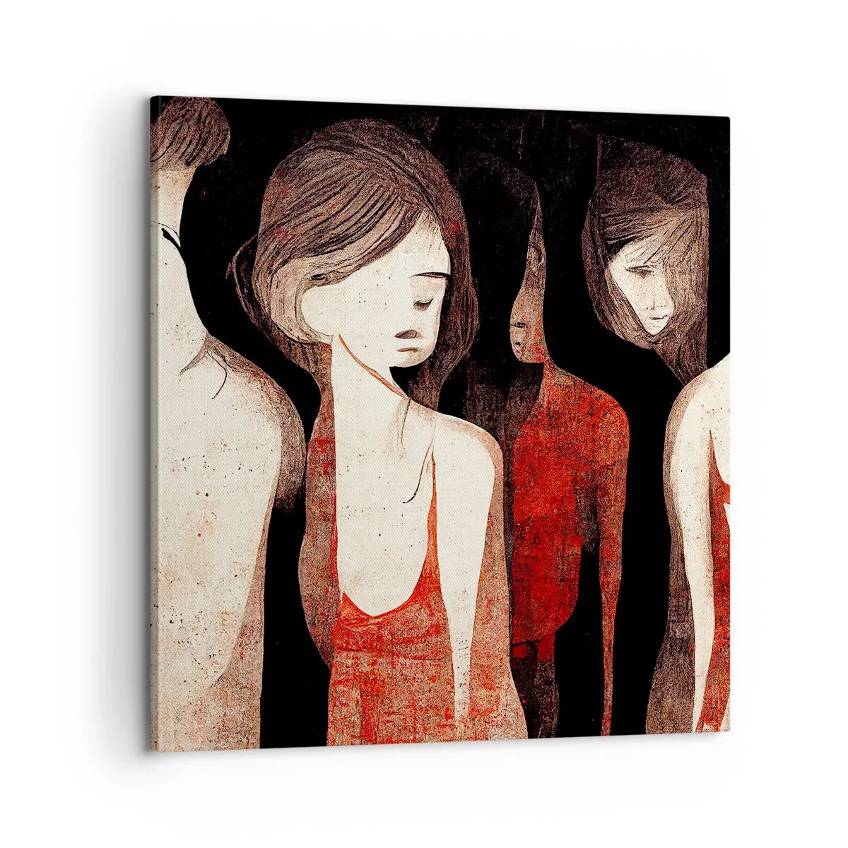 Cuadro sobre lienzo - Impresión de Imagen - Madonnas de la oscuridad - 60x60 cm