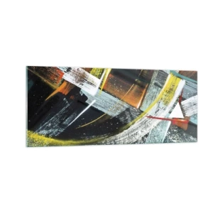 Cuadro sobre vidrio - Impresiones sobre Vidrio - La energía del movimiento - 100x40 cm