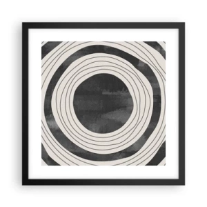 Póster en marco negro - En el centro mismo - 40x40 cm