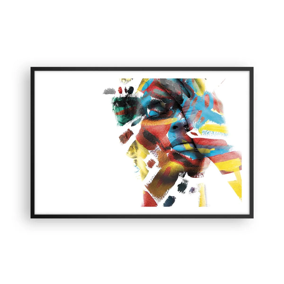 Póster en marco negro - Una personalidad colorida - 91x61 cm