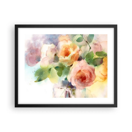 Póster en marco negro - Delicado como una acuarela - 50x40 cm