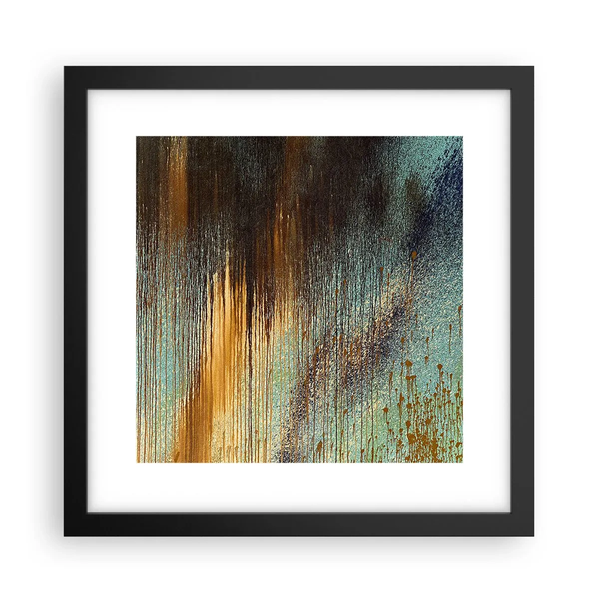 Póster en marco negro - Una composición colorista no accidental - 30x30 cm