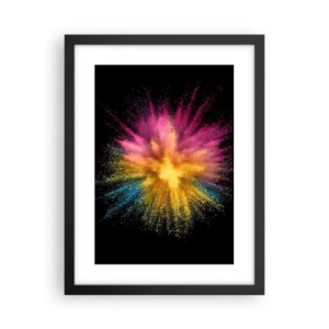 Póster en marco negro - El nacimiento de los colores - 30x40 cm