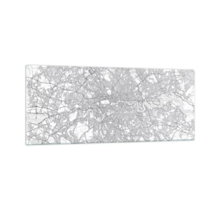 Cuadro sobre vidrio - Impresiones sobre Vidrio - Un mapa del laberinto de Londres - 100x40 cm