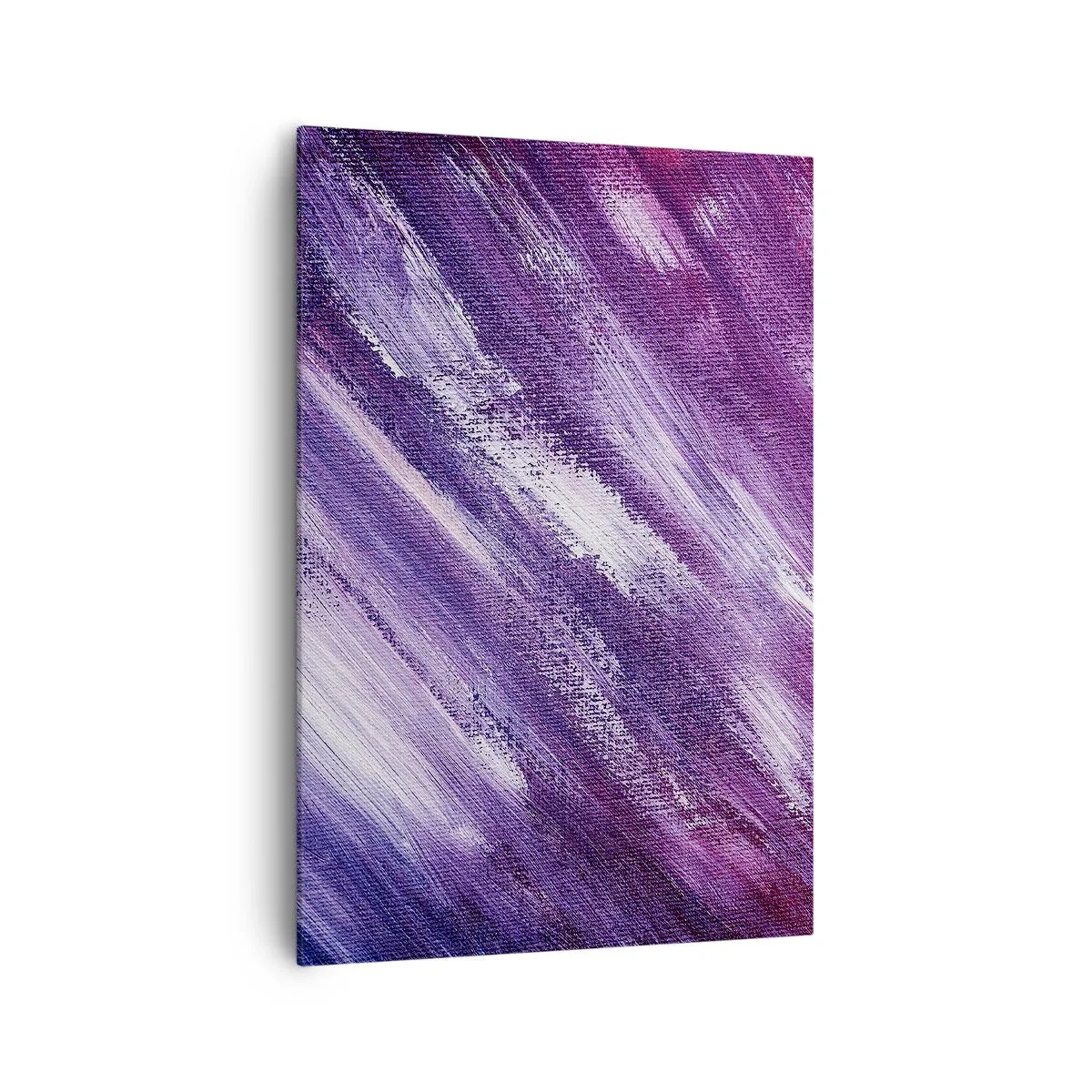 Cuadro sobre lienzo - Impresión de Imagen - Pinceladas abstractas en tonos morados y rosas - 70x100cm - Cuando sopla el viento del sol - Decoración de pared moderna para salón y dormitorio ARTTOR