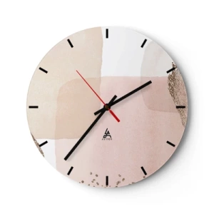 Reloj de pared - Reloj de vidrio - Una mirada a través del color - 40x40 cm