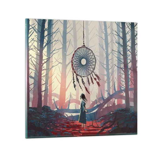 Cuadro sobre vidrio - Impresiones sobre Vidrio - El ritual secreto de la felicidad - 40x40 cm